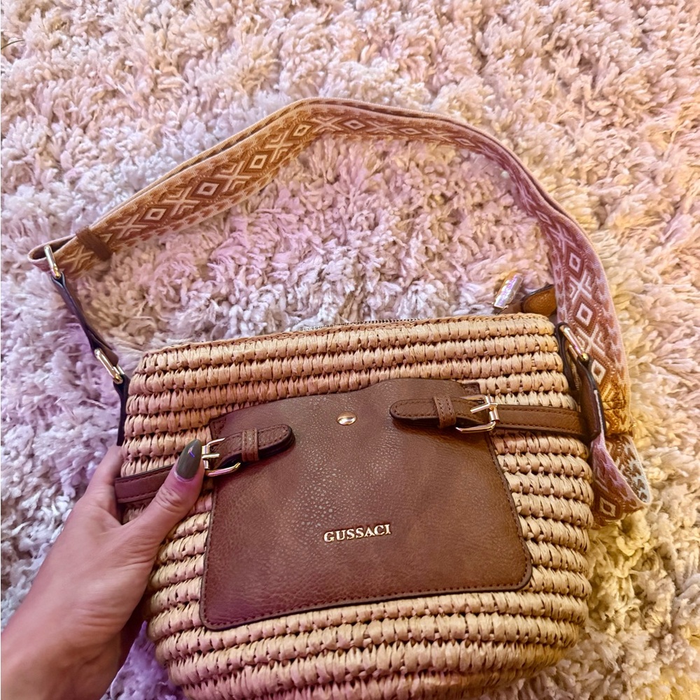 Gussaci Brown and Tan Women Bag